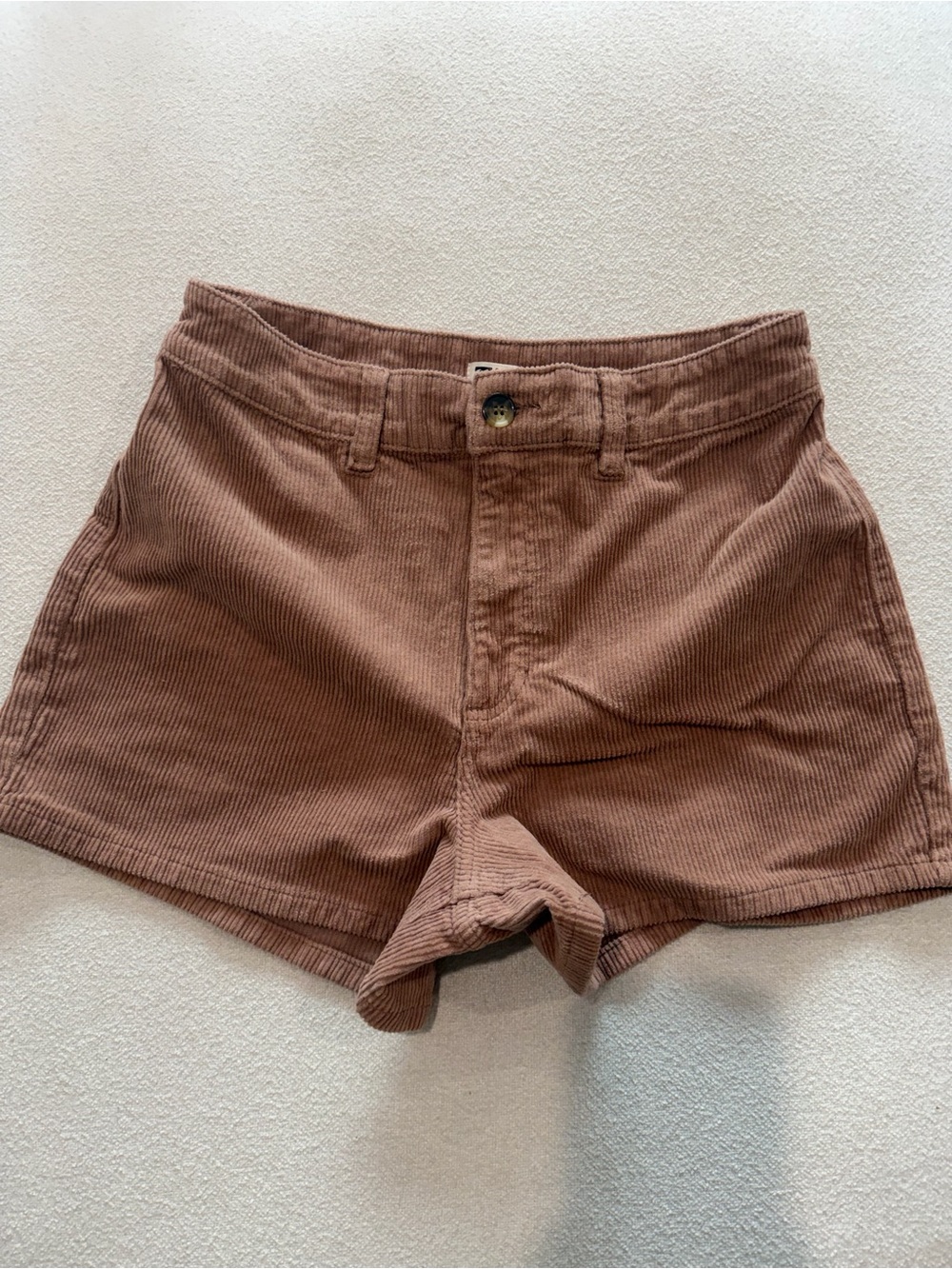 Billabong High-Waist Corduroy Shorts in Warm Brown